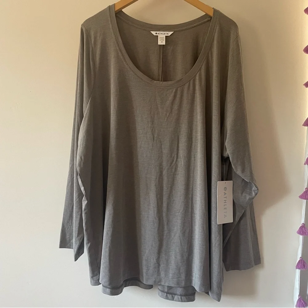 NWT Gray Stratus Top by Athleta - Picture 1 of 4